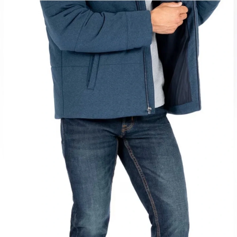Soybu Men's Deep Blue Puffer Jacket Soybu Full Zip